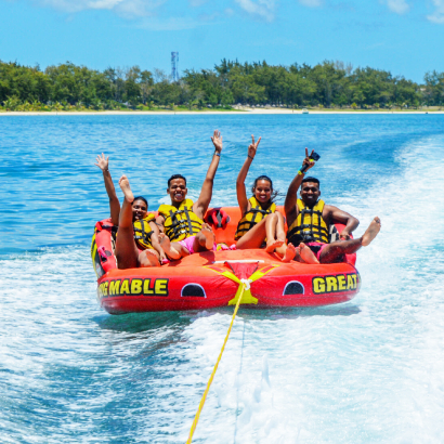 Tube Ride at Belle Mare Beach